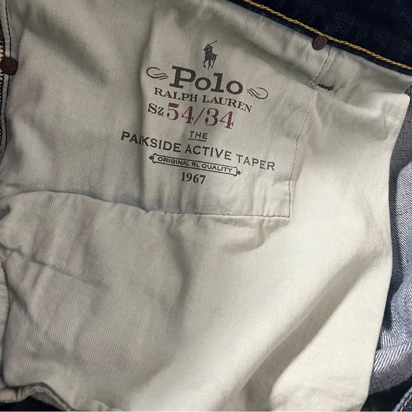 Polo Ralph Lauren The Parkside Active Taper Men's Jeans Size 54Bx34 Coolmax NWT - Picture 9 of 13